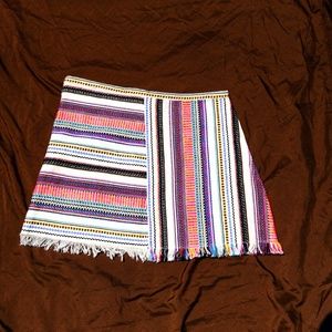 Zara Trafalua Multicolored Woven Mini Skirt